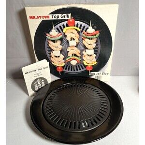VINTAGE- Mr. Stove Stove Top Cooking Grill - Electric & Gas Black Metal 13"